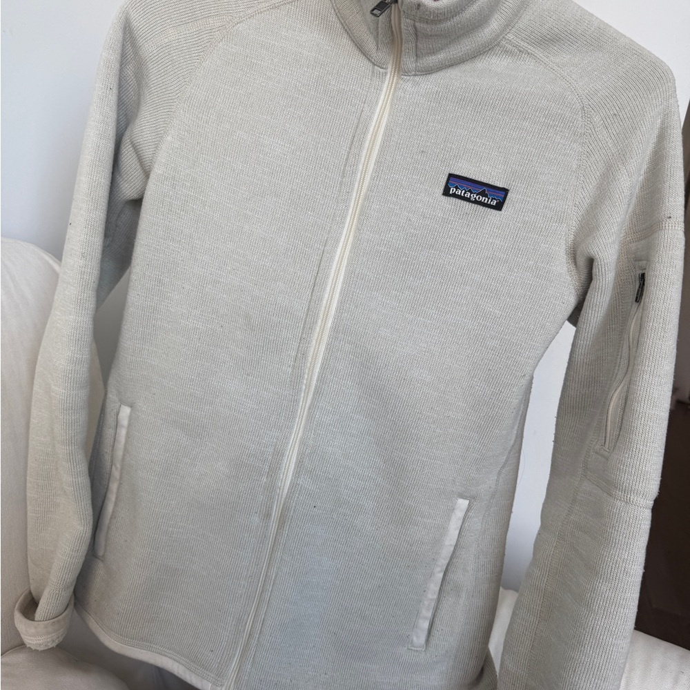 Cream Patagonia Better Sweater Jacket Size Small